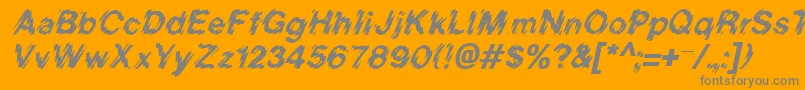 fuente BlurItalic – Fuentes Grises Sobre Fondo Naranja