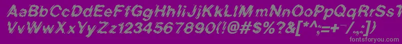 BlurItalic Font – Gray Fonts on Purple Background