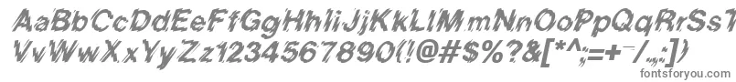 フォントBlurItalic – 灰色のフォント