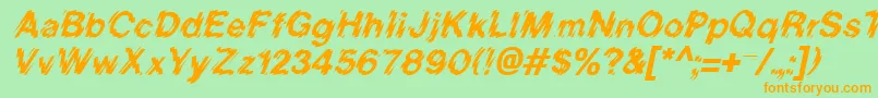 fuente BlurItalic – Fuentes Naranjas Sobre Fondo Verde