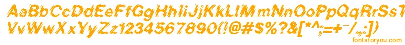 BlurItalic Font – Orange Fonts on White Background