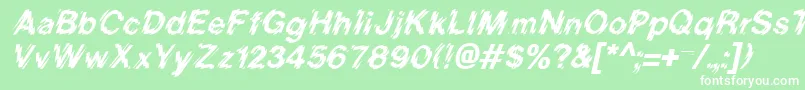 Шрифт BlurItalic – белые шрифты на зелёном фоне