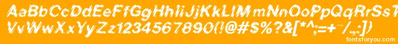 BlurItalic Font – White Fonts on Orange Background