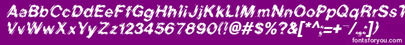 BlurItalic Font – White Fonts on Purple Background