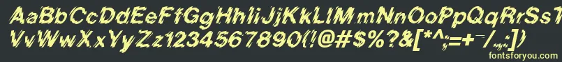 fuente BlurItalic – Fuentes Amarillas Sobre Fondo Negro