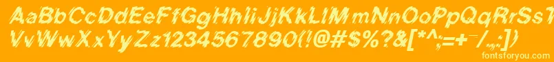 fuente BlurItalic – Fuentes Amarillas Sobre Fondo Naranja