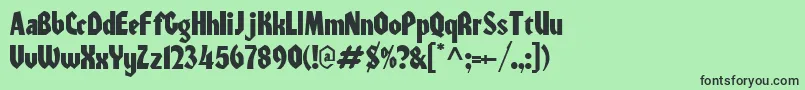 Valiant Font – Black Fonts on Green Background