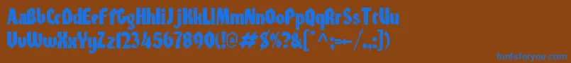 Valiant Font – Blue Fonts on Brown Background