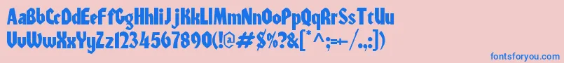 Valiant Font – Blue Fonts on Pink Background