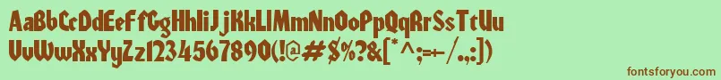 Valiant Font – Brown Fonts on Green Background