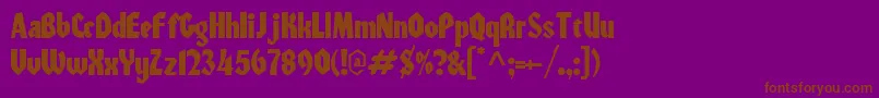 Valiant Font – Brown Fonts on Purple Background