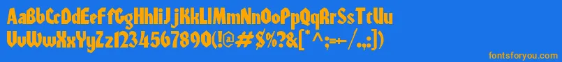 Valiant Font – Orange Fonts on Blue Background