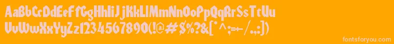Valiant Font – Pink Fonts on Orange Background