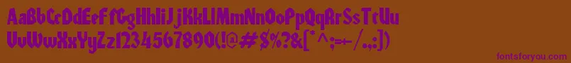 Valiant Font – Purple Fonts on Brown Background