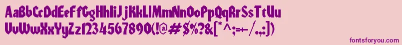 Valiant Font – Purple Fonts on Pink Background