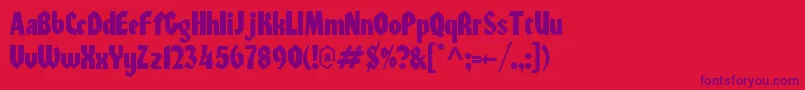 Valiant Font – Purple Fonts on Red Background
