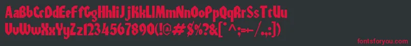 Valiant Font – Red Fonts on Black Background