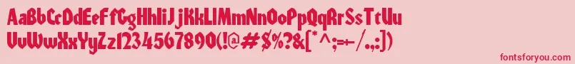 Valiant Font – Red Fonts on Pink Background