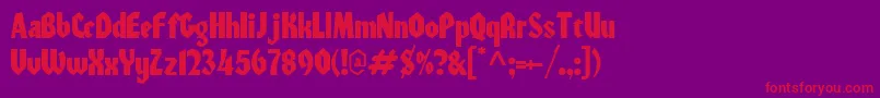 Valiant Font – Red Fonts on Purple Background