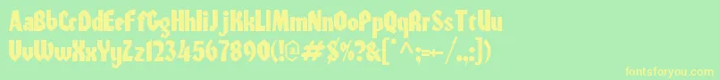 Valiant Font – Yellow Fonts on Green Background