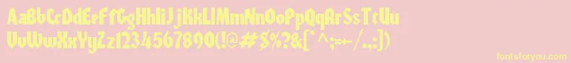 Valiant Font – Yellow Fonts on Pink Background