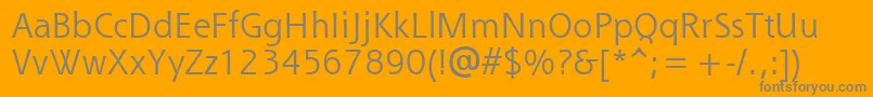 ShannonAtt Font – Gray Fonts on Orange Background