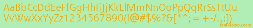ShannonAtt Font – Orange Fonts on Green Background