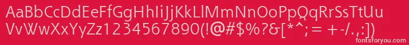 ShannonAtt Font – Pink Fonts on Red Background