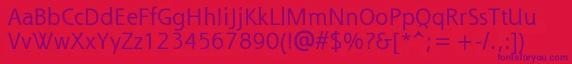 ShannonAtt Font – Purple Fonts on Red Background