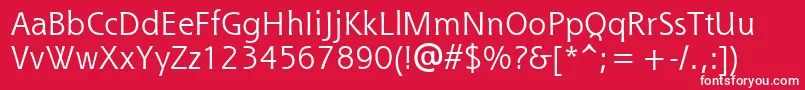 ShannonAtt Font – White Fonts on Red Background
