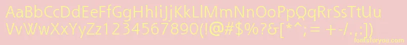 ShannonAtt Font – Yellow Fonts on Pink Background