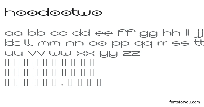 A fonte HoodooTwo – alfabeto, números, caracteres especiais