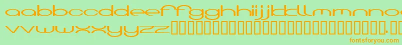 HoodooTwo-Schriftart – Orangefarbene Schriften auf grünem Hintergrund