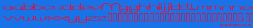 HoodooTwo Font – Red Fonts on Blue Background