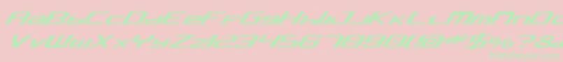 Concav2-Schriftart – Grüne Schriften auf rosa Hintergrund