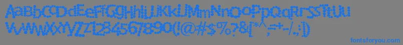 Rockmsf Font – Blue Fonts on Gray Background