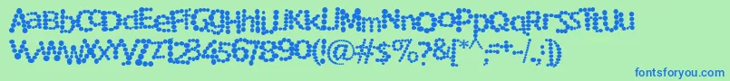 Rockmsf Font – Blue Fonts on Green Background