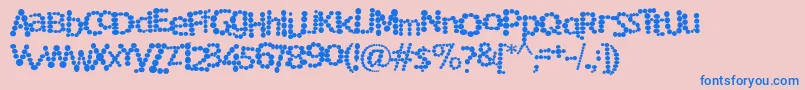 Rockmsf Font – Blue Fonts on Pink Background
