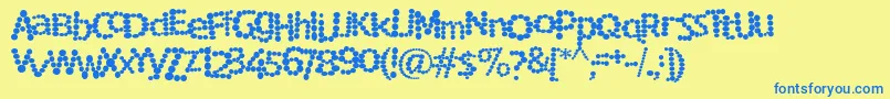 Rockmsf Font – Blue Fonts on Yellow Background