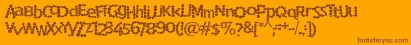 Rockmsf Font – Brown Fonts on Orange Background