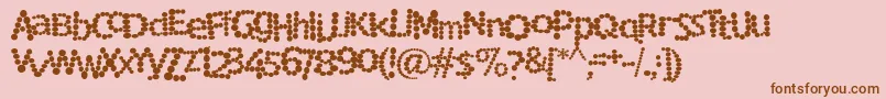 Rockmsf Font – Brown Fonts on Pink Background