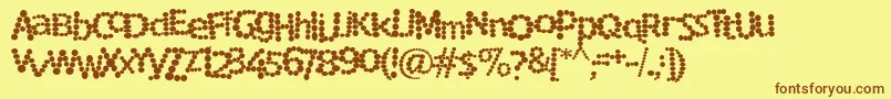 Rockmsf Font – Brown Fonts on Yellow Background