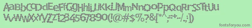 Rockmsf Font – Gray Fonts on Green Background