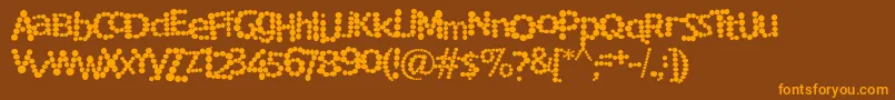 Rockmsf Font – Orange Fonts on Brown Background