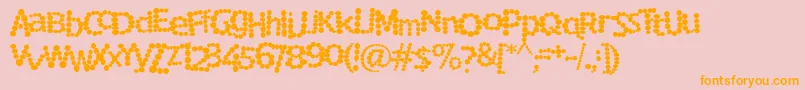 Rockmsf Font – Orange Fonts on Pink Background