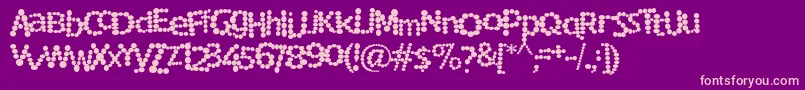 Rockmsf Font – Pink Fonts on Purple Background