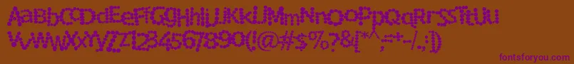 Rockmsf Font – Purple Fonts on Brown Background