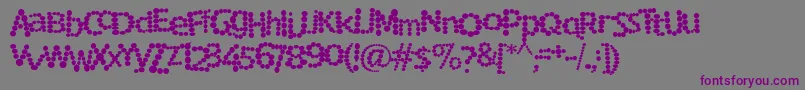 Rockmsf Font – Purple Fonts on Gray Background