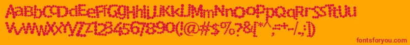 Rockmsf Font – Red Fonts on Orange Background