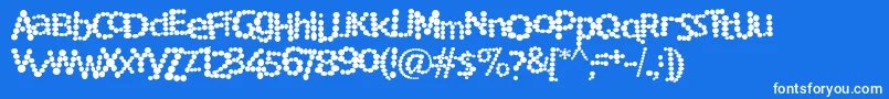 Rockmsf Font – White Fonts on Blue Background